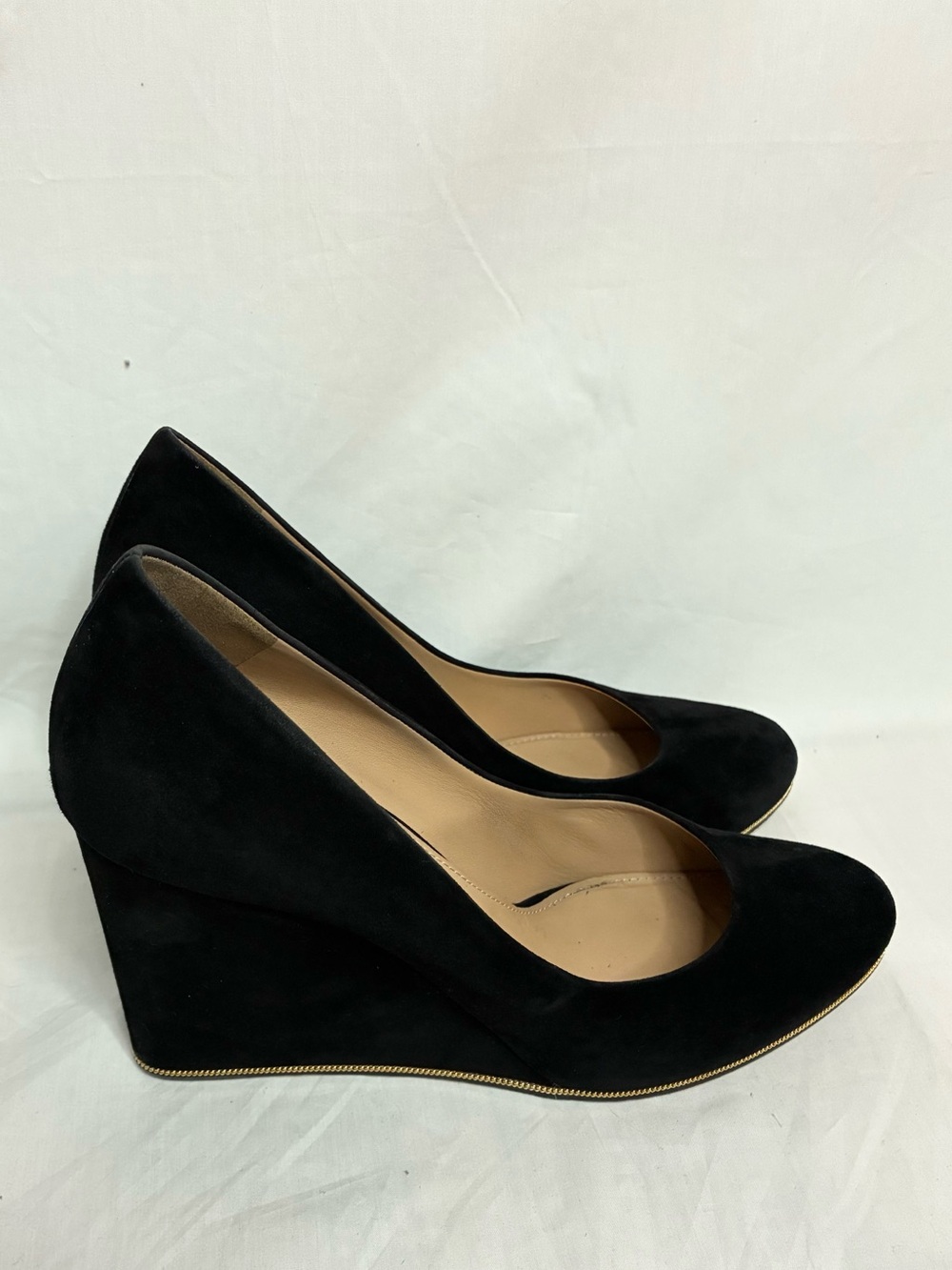 Ferragamo Suede Fiamma Wedges - Picture 2 of 12